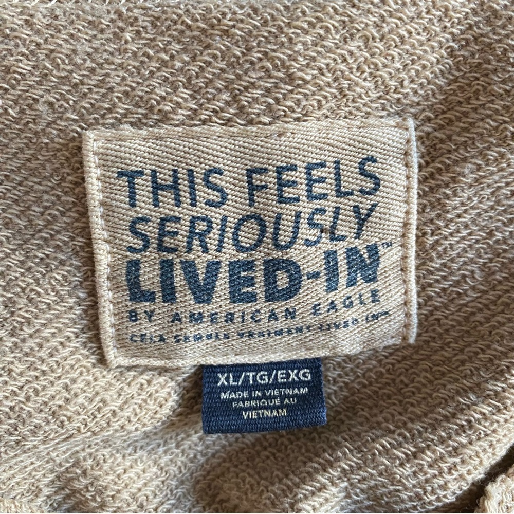 American Eagle This Feels Seriously Lived-In Tan Sweater - Picture 13 of 14